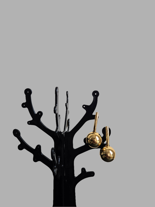 Gold-Tone Sphere Drop Earrings