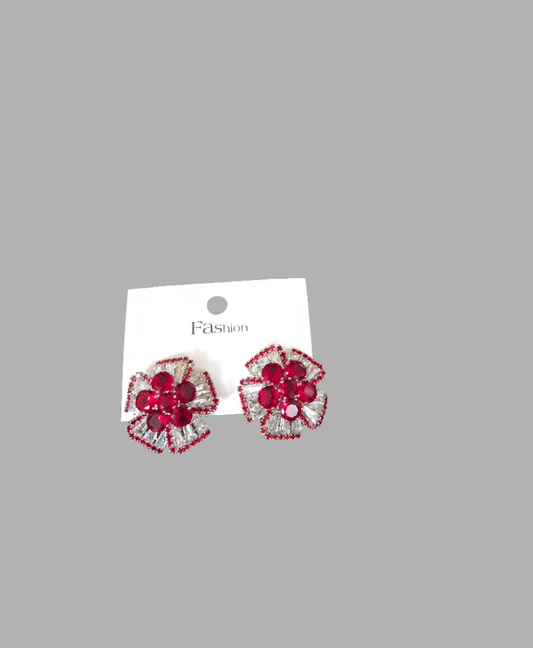 Crimson Bloom Earrings