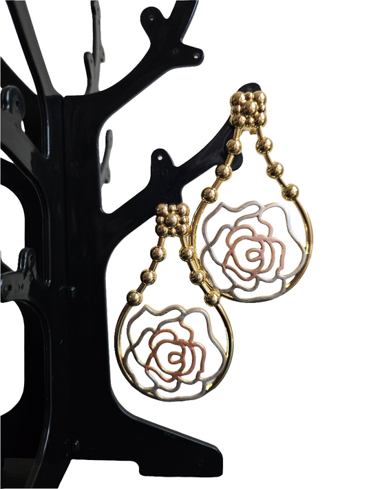 Bold gold_plated earrings