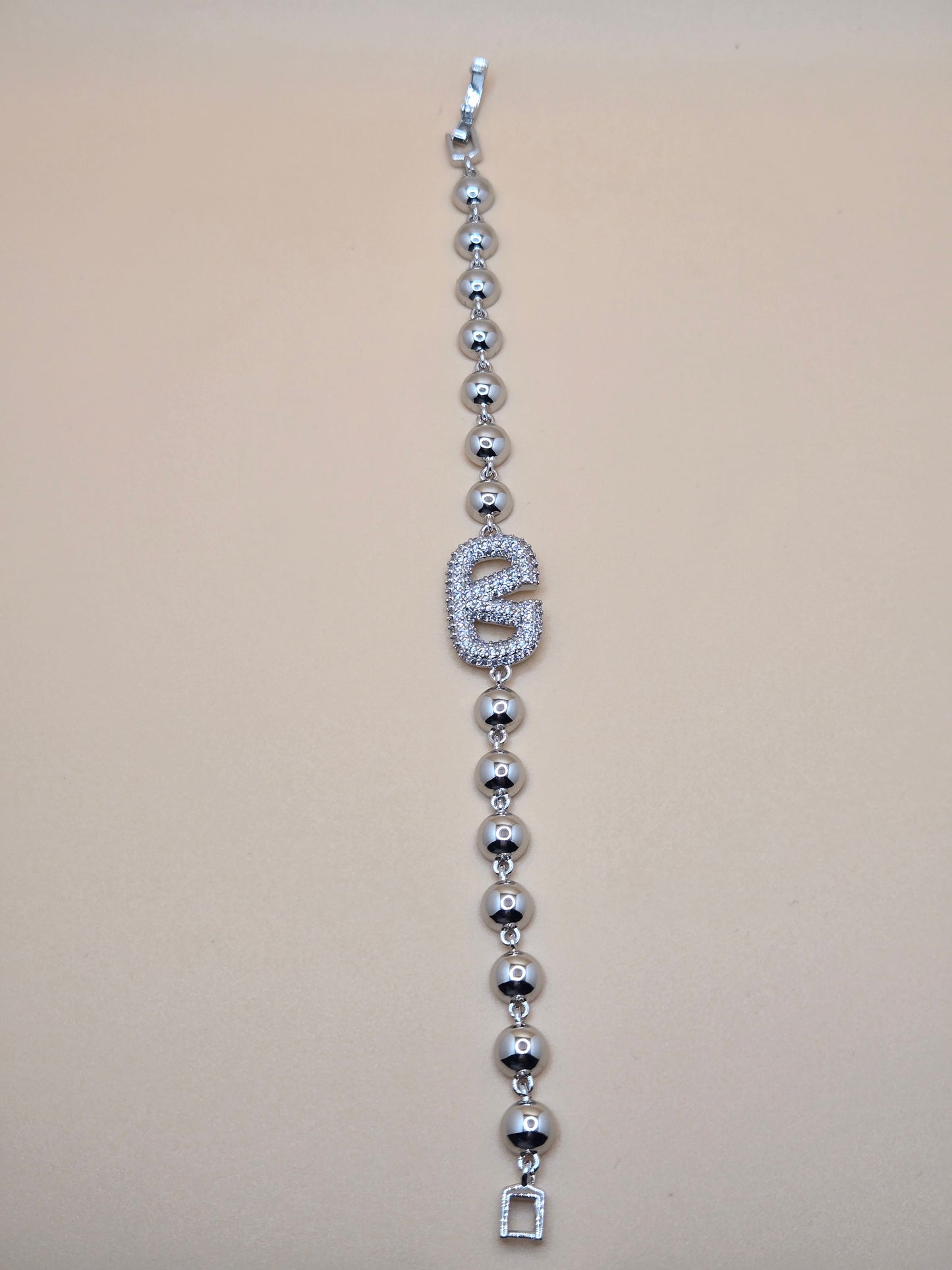 Sparkling Silver Bead Bracelet