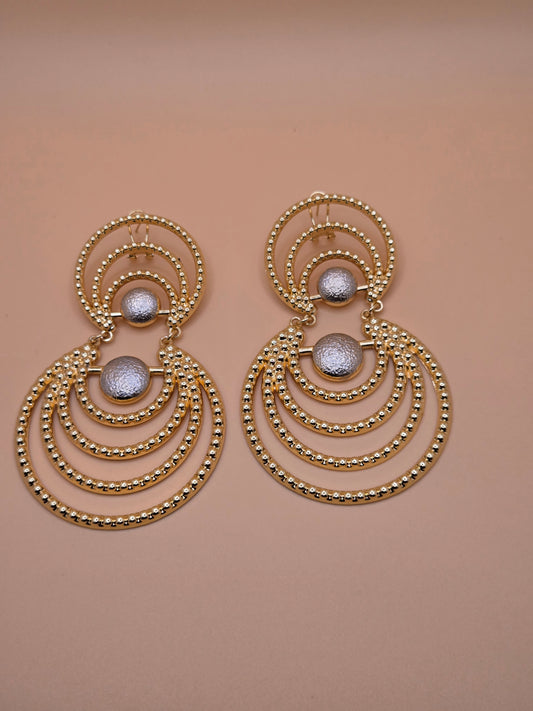 Boho Luxe Gold Hoop Earrings – Bold, Free-Spirited Elegance