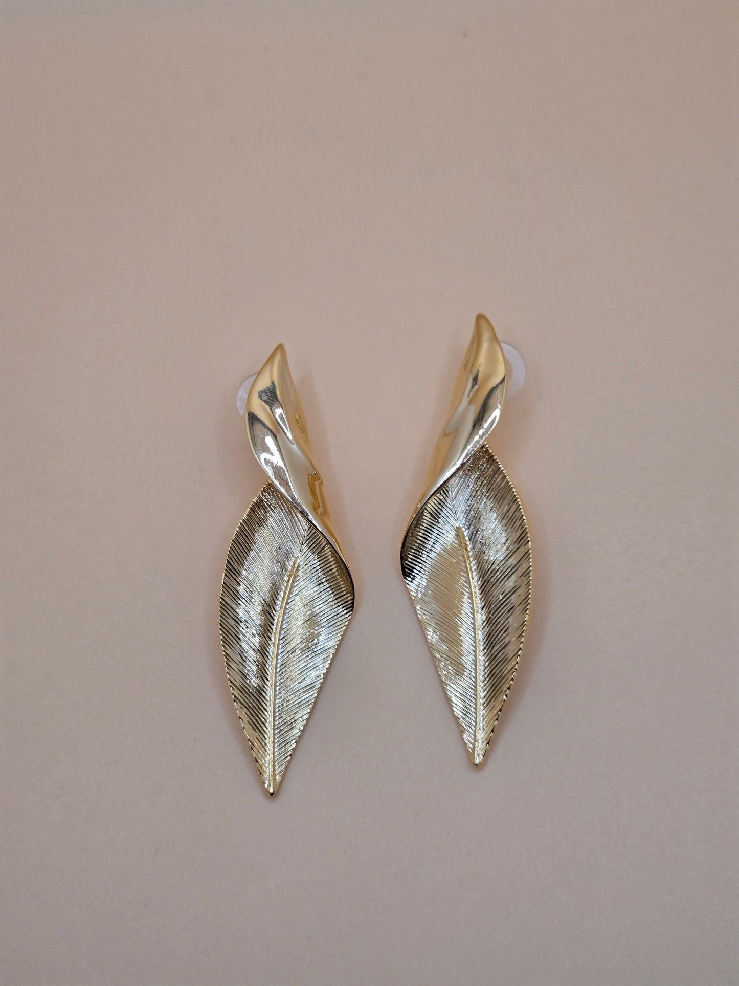 Gold Leaf Drop Earrings